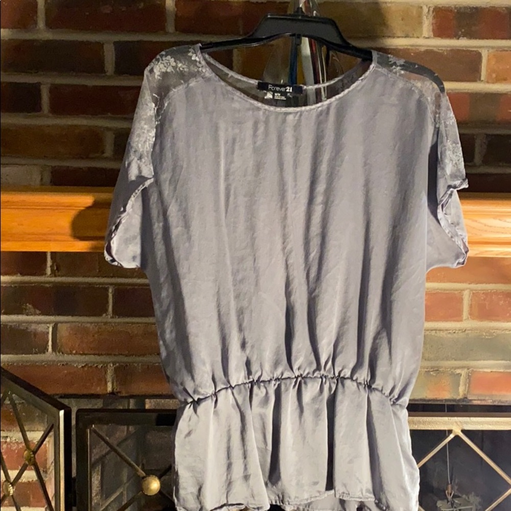 Forever 21 silky laced  blouse